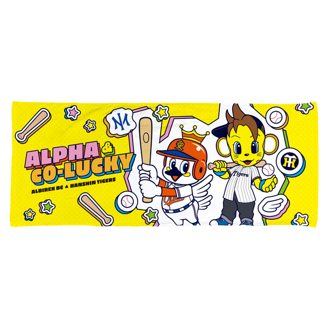 阪神タイガース キャラクタータオル 2枚セット 阪神タイガース クールタオル トラッキー＆ラッキー 冷感 ひんやり
